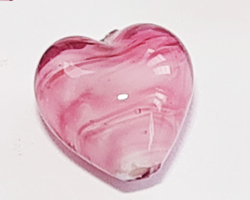  venetian murano glass 10mm incalmo rubino heart bead *** QUANTITY IN STOCK =30*** 