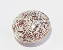  venetian murano pale amethyst glass over white  gold 14mm ca'd'oro disc bead *** QUANTITY IN STOCK =40 *** 