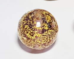  venetian murano amethyst glass with 24k gold foil 8mm ca'd'oro round bead *** QUANTITY IN STOCK = 20  *** 