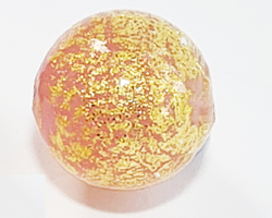  venetian murano opaque rubino glass with 24k gold foil 10mm ca'd'oro round bead *** QUANTITY IN STOCK = 40  *** 
