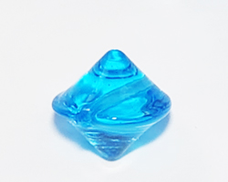  venetian murano aquamarine glass 10mm bicone bead *** QUANTITY IN STOCK =50 *** 