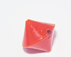  venetian murano opaque red glass 10mm bicone bead *** QUANTITY IN STOCK =50 *** 
