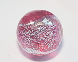  venetian murano rubino glass with silver foil 12mm dichroic round bead *** QUANTITY IN STOCK = 24  *** 