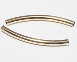  gold fill 25mm length, 2mm outside diameter, curved tube with 1.55mm internal diameter 