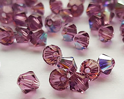  ** SERINITY CRYSTALS ** 5328 iris AB 4mm bicone bead, Serinity Crystals are a like-for-like made in Austria Swarovski replacement 