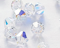  ** SERINITY CRYSTALS ** 5328 5mm crystal AB bicone bead, Serinity Crystals are a like-for-like made in Austria Swarovski replacement 