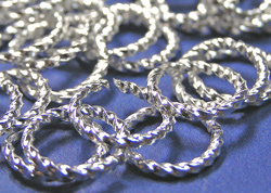  silver plated, approx 20 gauge (0.8mm thickness), 10mm fancy open jump rings 
