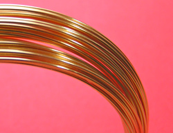  wire diameter 1.5mm, length 1.75 meters, gilt plated round copper wire 
