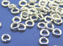  silver plated, aprox 20 gauge, 3mm open jump rings (pp100) 