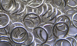  sterling silver 7mm diameter, 21 gauge (approx 0.71mm) closed jump ring 