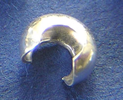  sterling silver 3mm lightweight crimp cover (pp100) 