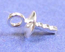  sterling silver 6mm post bail, 6mm pin is approx 0.8mm thick, cup 3mm diameter, ring has 0.85mm internal diameter 