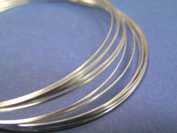  5 foot length of sterling silver 24 gauge (0.5mm diameter) soft half round wire 