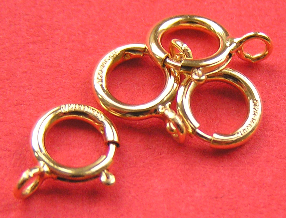  gold filled 14/20 5.5mm round trigger clasp, ring to attach is open 