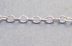  cm's - SOLD IN METRIC LENGTHS - sterling silver 2.3mm oval link cable chain 