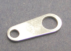  sterling silver 9mm stamped 925 bracelet/pendant connectors, smallest hole 1.4mm diameter 