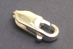  nickel-free silver plated brass 13.5mm x 5mm oval lobster clasp 