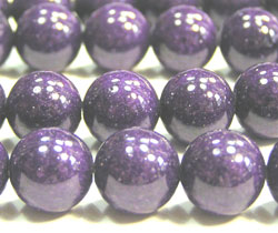  purple mountain jade (dolomite marble) 12mm round bead 