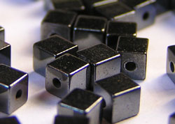  string of hematite 4mm cube beads - AA Grade - approx 95 beads per string 