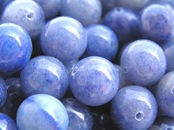  string of denim blue aventurine 6mm round beads - approx 66 per string 