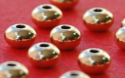  gold filled (14/20) 3mm x 2mm squashed round bead (pp12) 