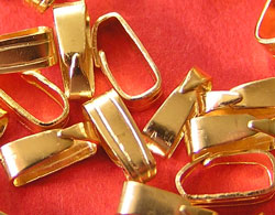  gold plated 8.5mm x 4mm snap-on bail 