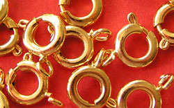  plated gold 6mm spring ring clasp 
