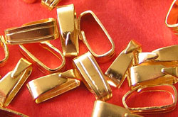  gold plate 6mm snap-on bails (pp100) 