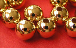 gold plated 3mm round bead 