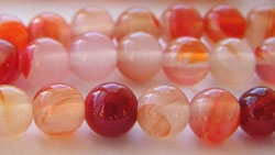  string of multi coloured carnelian 4mm round beads - approx 90 per string 
