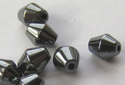  1 pack of 75 gunmetal hematite 5.5mm x 4mm bicone bead 
