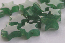  green aventurine 9mm x 2.5mm star beads 