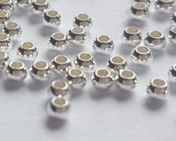  <1.85g/100> sterling silver 1.8mm round bead, 0.9mm hole 