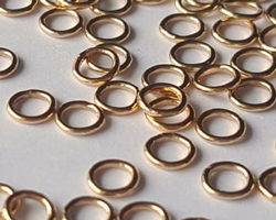  gold filled 14/20 4mm, 22 gauge (approx 0.64mm) closed jump ring 