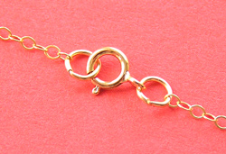  gold filled (14/20) 18 inch 1.3mm link flat cable chain pendant 