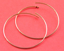 pair gold filled 14/20 30mm x 0.7mm ear hoop 