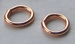  copper 5mm x 4mm oval open jump ring 