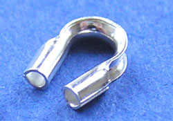  sterling silver 5mm x 3.5mm thread protector / wire guardians / return ends (internal diameter holes 0.75mm) 