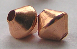 copper 3mm bicone beads 
