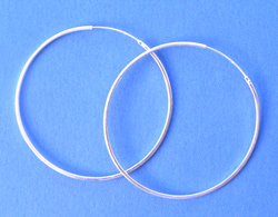  pairs of large, square sided, stamped 925 on closure wire, sterling silver 50mm round hoops, square wire is 1.3mm thick 