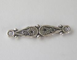  sterling silver marcasite style 1 to 1 chandelier/connector, total drop length 20.5mm, width 5mm, holes either end are 1.3mm 