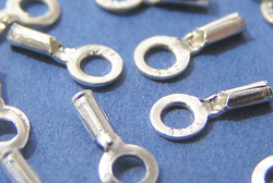  sterling silver 6.3mm long x 1.2mm external diameter, with 0.45mm internal diameter cord ends (pp12) 
