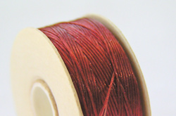  64 yard bobbin red Nymo nylon 0.3mm (nymo size D) beading thread 