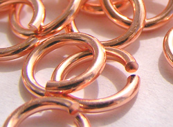 copper 8.2mm, 1.3mm thick open jump ring 