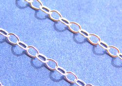  cm's - SOLD IN METRIC LENGTHS - sterling silver 1.3mm flat oval link chain. Multiple lengths of 10m+ are made to order and non-refundable 