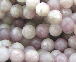  string of lilac lepidolite 4mm round beads - approx 92 per string 