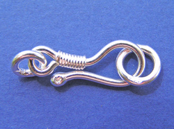  sterling silver (stamped 925) substantial 21.3mm hook with 2x jump rings 
