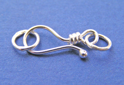  sterling silver (stamped 925) 15.7mm hook with 2x 6mm jump rings 
