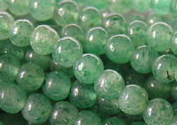  string of pale green aventurine 4mm round beads - approx 95 per string 