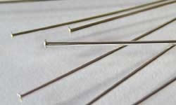  sterling silver half hard 24 gauge (approx 0.5mm thick), flat-ended 40mm headpin 
